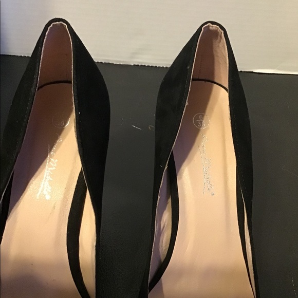Anne Michelle Black Suede Heels - Picture 10 of 12